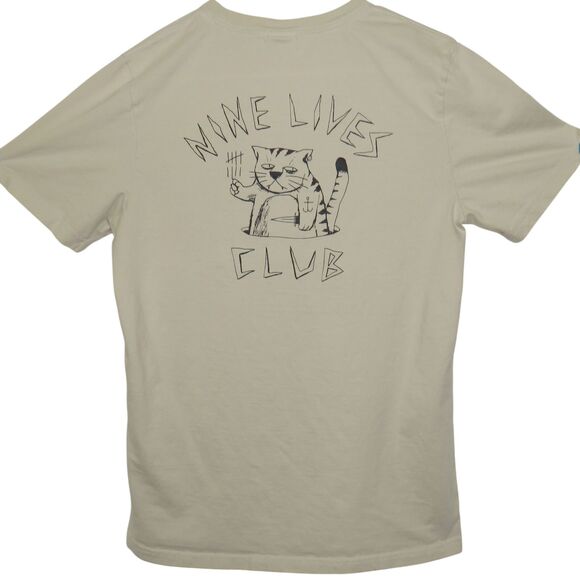 T-Bar Cotton On Nine Lives Club Fun Cat Print T-Shirt Unisex Adult Medium - Picture 1 of 5